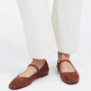 Madewell Greta Ballet Flat Mary Jane Shoes Soft Brown Suede Women's Size 9